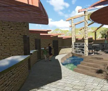 Modelo arquitectónico 3D de un proyecto